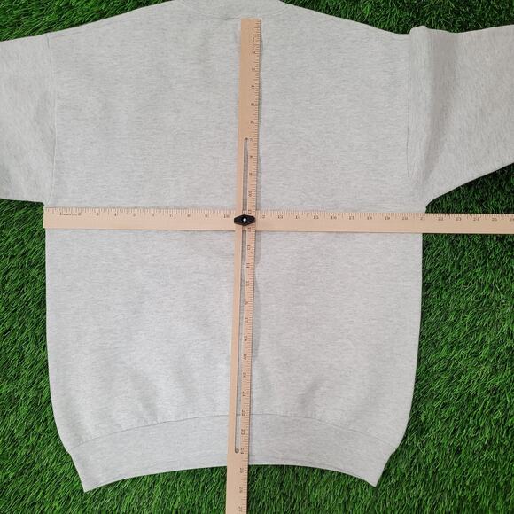 Vintage 90s Steuben Maine Sweatshirt M/L 21x24 Cropped Gray - Picture 4 of 13